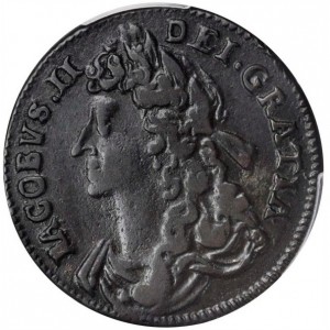 Аверс монеты Ирландия, ½ пенни, 1685-1688