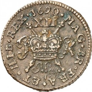 Реверс монеты Ирландия, 1 шиллинг, 1690