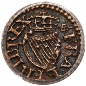 Реверс монеты Ирландия, 1 фартинг, 1613, Выпуск "Harrington"
