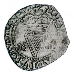 Аверс монеты Ирландия, ½ пенни, 1601-1602