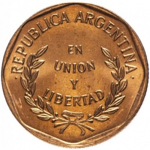 Аверс монеты Аргентина, 1 сентаво, 1993-2000