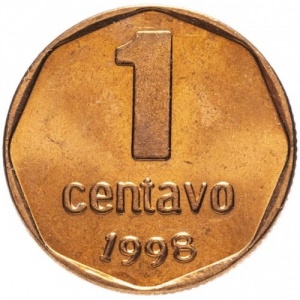 Реверс монеты Аргентина, 1 сентаво, 1993-2000
