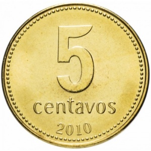Реверс монеты Аргентина, 5 сентаво, 2006-2011