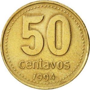 Реверс монеты Аргентина, 50 сентаво, 1992-2010