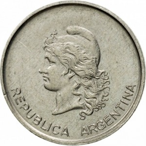 Аверс монеты Аргентина, 10 сентаво, 1983
