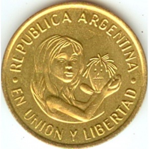 Аверс монеты Аргентина, 50 сентаво, 1996, 50 лет ЮНИСЕФ