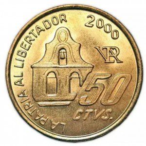 Реверс монеты Аргентина, 50 сентаво, 2000, 150 лет со дня смерти Хосе де Сан-Мартина