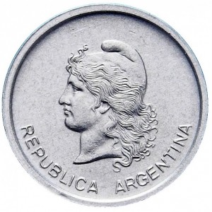 Аверс монеты Аргентина, 1 сентаво, 1983