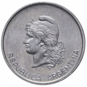 Аверс монеты Аргентина, 5 сентаво, 1983