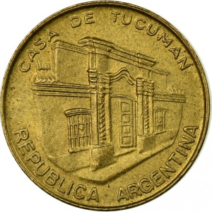 Аверс монеты Аргентина, 10 песо, 1984-1985