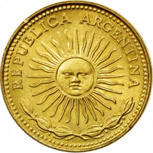 Аверс монеты Аргентина, 1 песо, 1974-1976