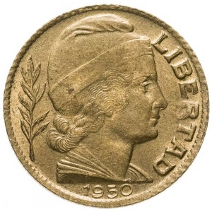 Реверс монеты Аргентина, 5 сентаво, 1942-1950