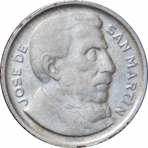 Реверс монеты Аргентина, 10 сентаво, 1952-1953
