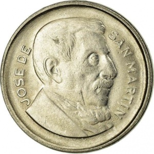 Реверс монеты Аргентина, 10 сентаво, 1954-1956