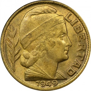 Реверс монеты Аргентина, 20 сентаво, 1942-1950