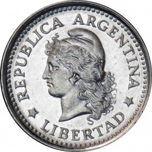 Аверс монеты Аргентина, 20 сентаво, 1957-1961