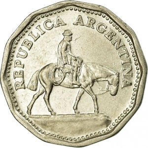Аверс монеты Аргентина, 10 песо, 1962-1968