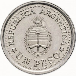 Реверс монеты Аргентина, 1 песо, 1960, 150 лет свержению Испанского Вице-короля