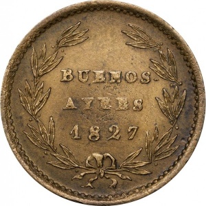 Аверс монеты Аргентинские провинции, ¼ реала, 1827