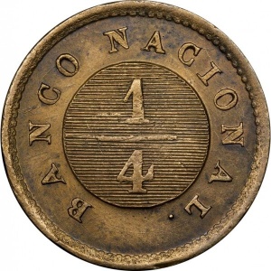 Реверс монеты Аргентинские провинции, ¼ реала, 1827