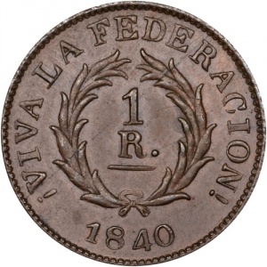 Реверс монеты Аргентинские провинции, 1 реал, 1840