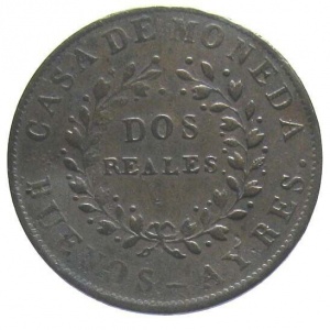 Аверс монеты Аргентинские провинции, 2 реала, 1840-1844