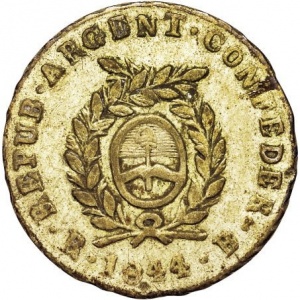 Аверс монеты Аргентинские провинции, ½ реала, 1844