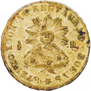 Реверс монеты Аргентинские провинции, ½ реала, 1844