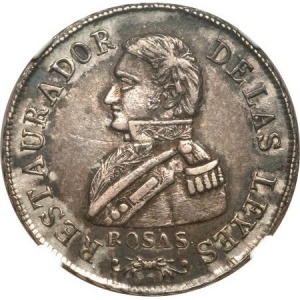 Реверс монеты Аргентинские провинции, 2 реала, 1842