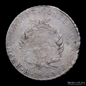 Аверс монеты Аргентинские провинции, 2 реала, 1843-1844