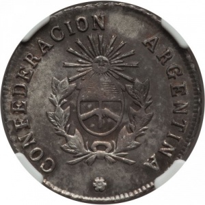 Аверс монеты Аргентинские провинции, 2 реала, 1859-1860