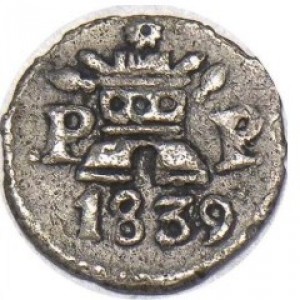 Реверс монеты Аргентинские провинции, ¼ реала, 1839