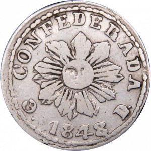 Реверс монеты Аргентинские провинции, 1 реал, 1848