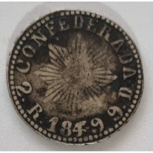 Реверс монеты Аргентинские провинции, 2 реала, 1848-1849