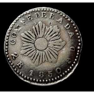 Реверс монеты Аргентинские провинции, 2 реала, 1849-1850