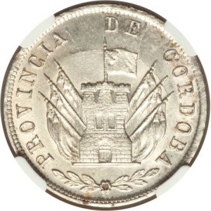 Аверс монеты Аргентинские провинции, 2 реала, 1852-1854