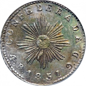 Реверс монеты Аргентинские провинции, 4 реала, 1846-1851