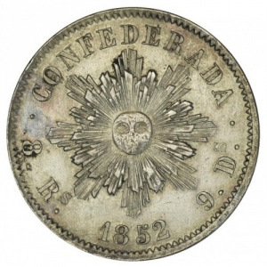 Реверс монеты Аргентинские провинции, 8 реалов, 1852