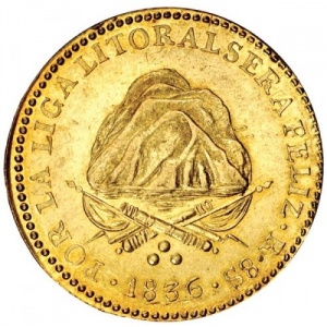 Реверс монеты Аргентинские провинции, 8 эскудо, 1836