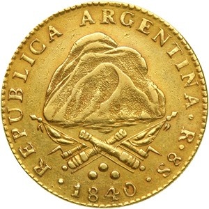 Аверс монеты Аргентинские провинции, 8 эскудо, 1840