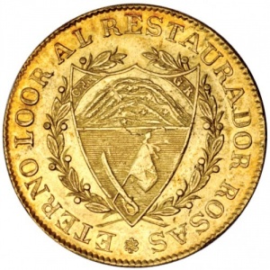 Реверс монеты Аргентинские провинции, 8 эскудо, 1845