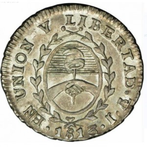 Аверс монеты Аргентинские провинции, ½ реала, 1813