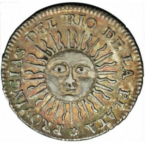 Реверс монеты Аргентинские провинции, ½ реала, 1813