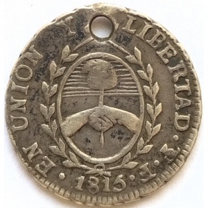 Аверс монеты Аргентинские провинции, ½ реала, 1815