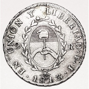 Аверс монеты Аргентинские провинции, 2 реала, 1813-1815