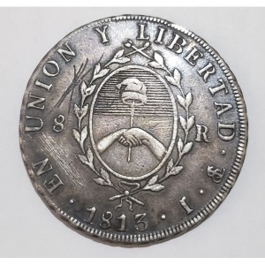 Аверс монеты Аргентинские провинции, 8 реалов, 1813