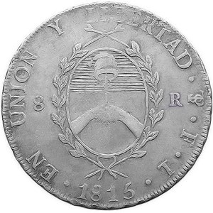 Аверс монеты Аргентинские провинции, 8 реалов, 1815