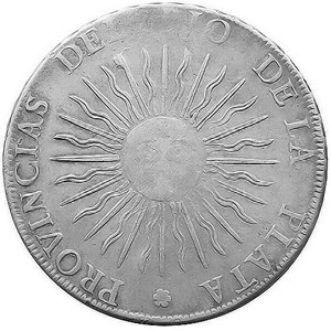Реверс монеты Аргентинские провинции, 8 реалов, 1815