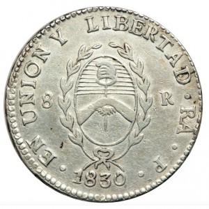 Аверс монеты Аргентинские провинции, 8 реалов, 1826-1837