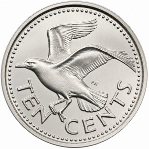 Реверс монеты Барбадос, 10 центов, 2007-2023